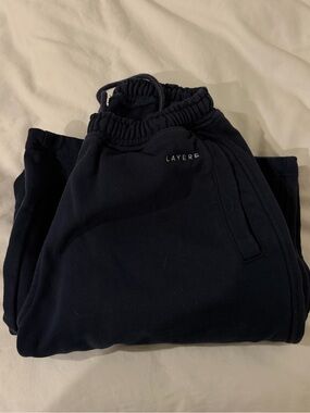 Layere organic cotton wide leg sweatpants